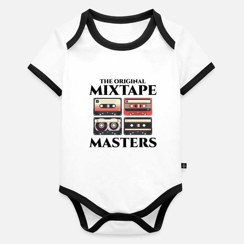 Die originalen Mixtape-Master: 80er-Jahre-Kassette Baby Bio-Kurzarm-Kontrastbody