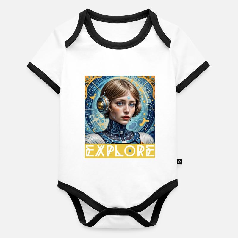 Dare to Explore Organic Baby Contrasting Bodysuit