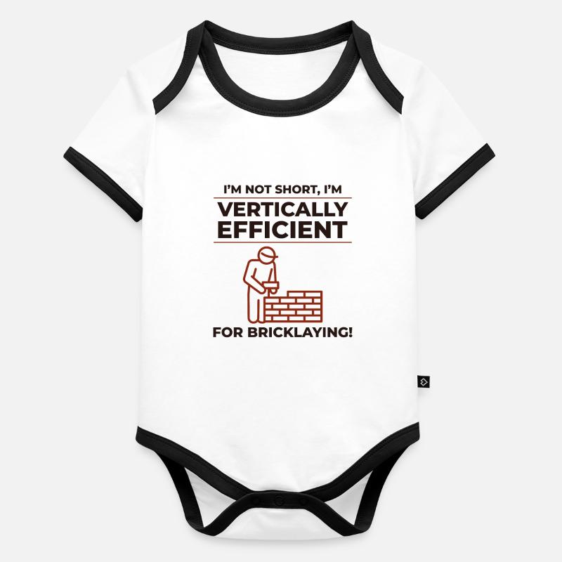 Bricklayer Bricklaying Vertical Efficiency Job Organic Baby Contrasting Bodysuit