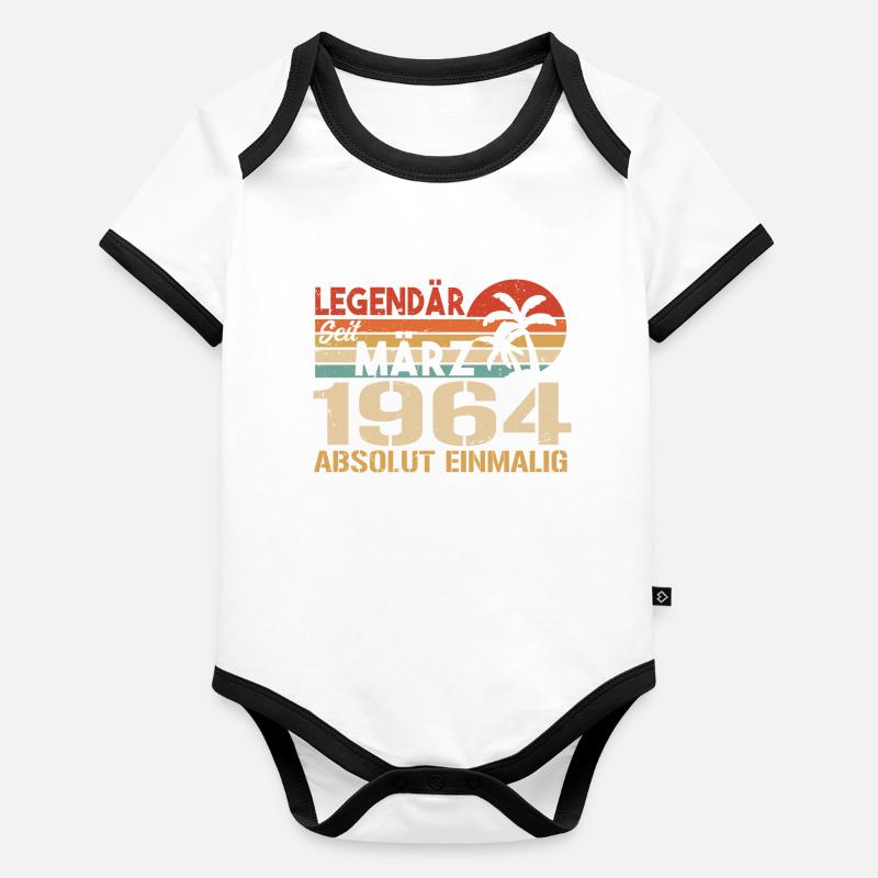 Legendary since March 1964 - absolutely unique Organic Baby Contrasting Bodysuit
