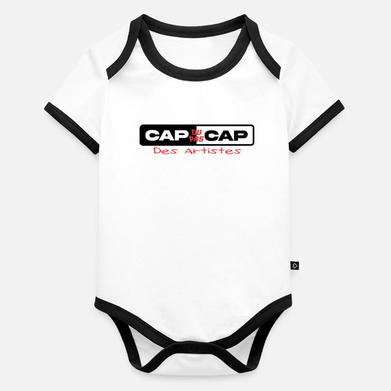 Cap ou pas cap des artistes Body Bébé bio contrasté manches courtes