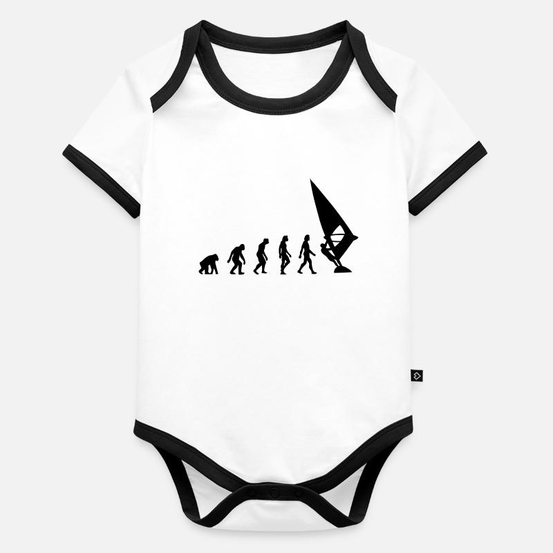 L évolution de la planche à voile Body Bébé bio contrasté manches courtes