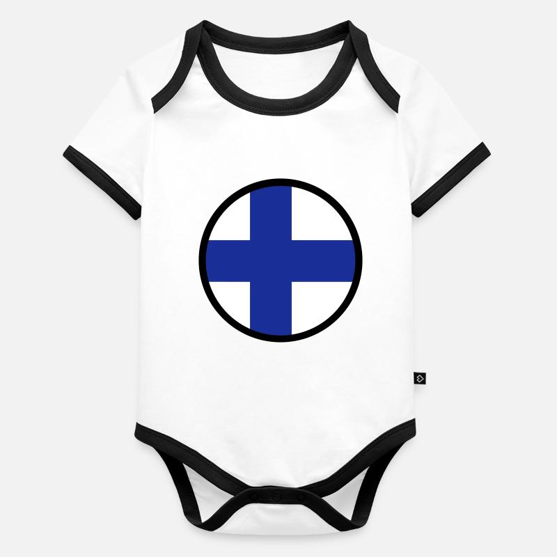 Sous le signe de la Finlande Body Bébé bio contrasté manches courtes