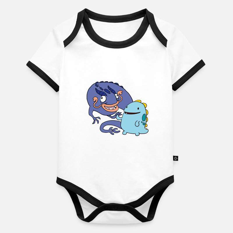 Derpy Dragons Body Bébé bio contrasté manches courtes
