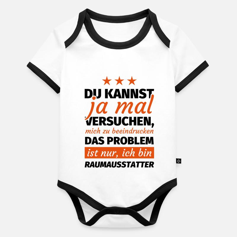 Raumausstatter Baby Bio-Kurzarm-Kontrastbody