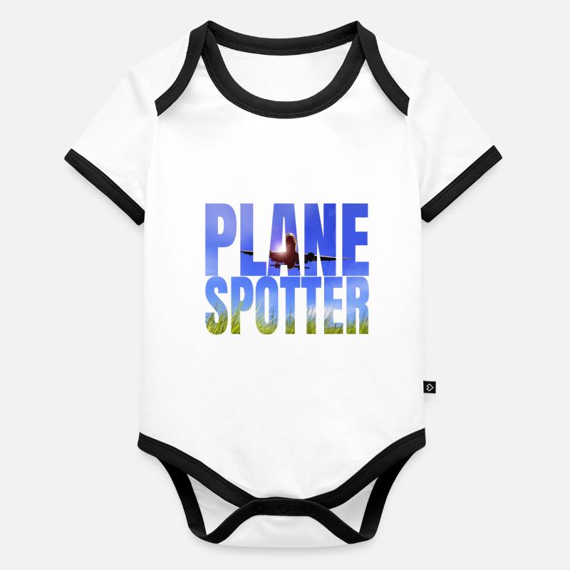 Plan Spotter Design as a gift Organic Baby Contrasting Bodysuit