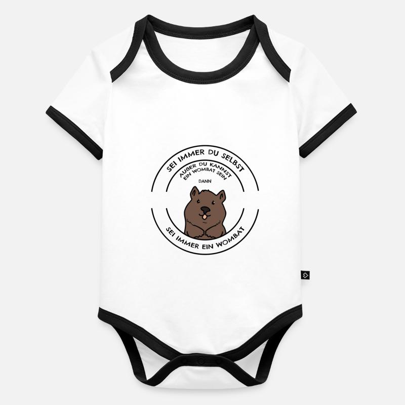 wombat Body Bébé bio contrasté manches courtes