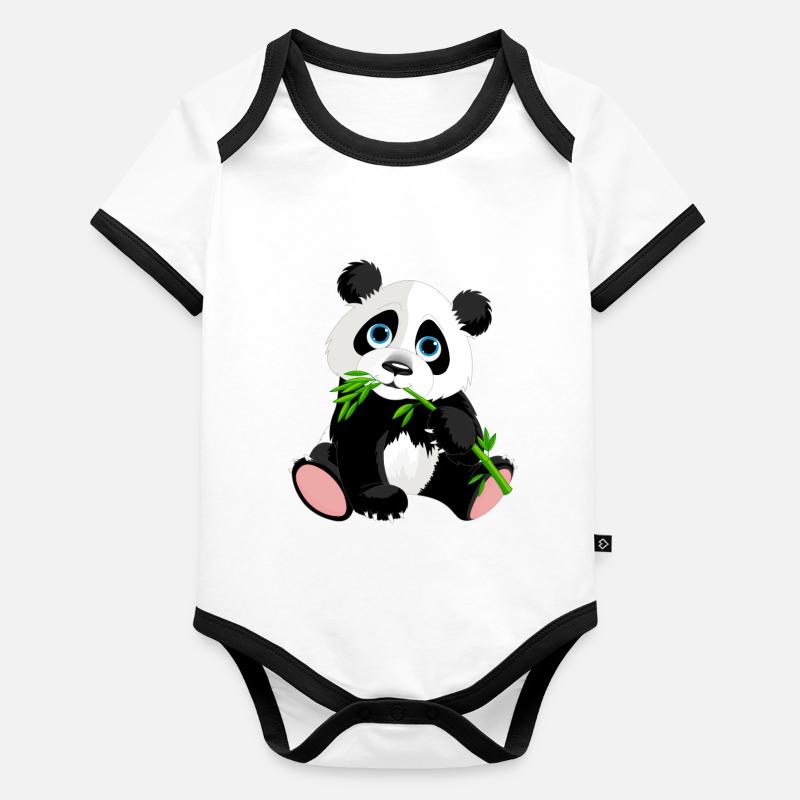 panda Organic Baby Contrasting Bodysuit