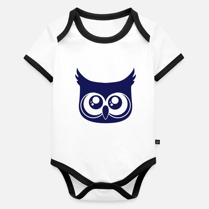 Cute Owl Organic Baby Contrasting Bodysuit