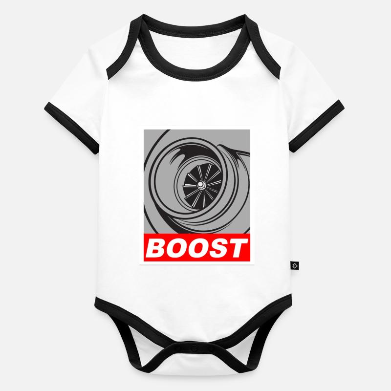 Cadeau de réglage de la pression de suralimentation du turbocompresseur turbo Body Bébé bio contrasté manches courtes