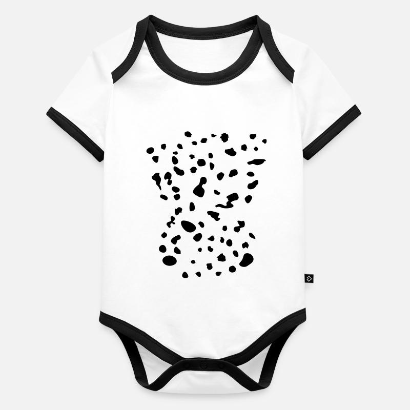 taches de dalmatien Body Bébé bio contrasté manches courtes