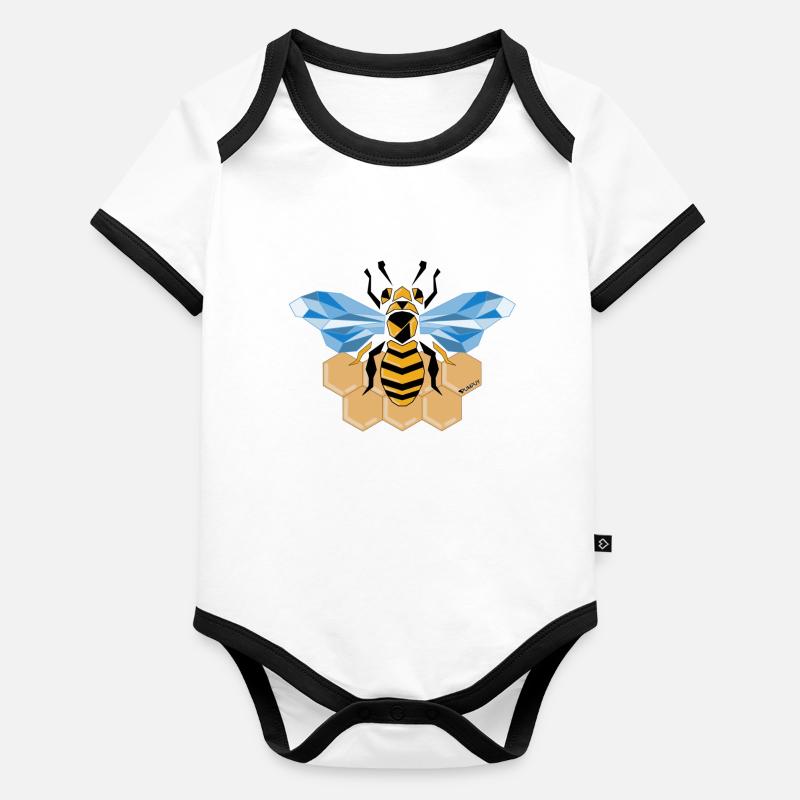 BIENE Baby Bio-Kurzarm-Kontrastbody