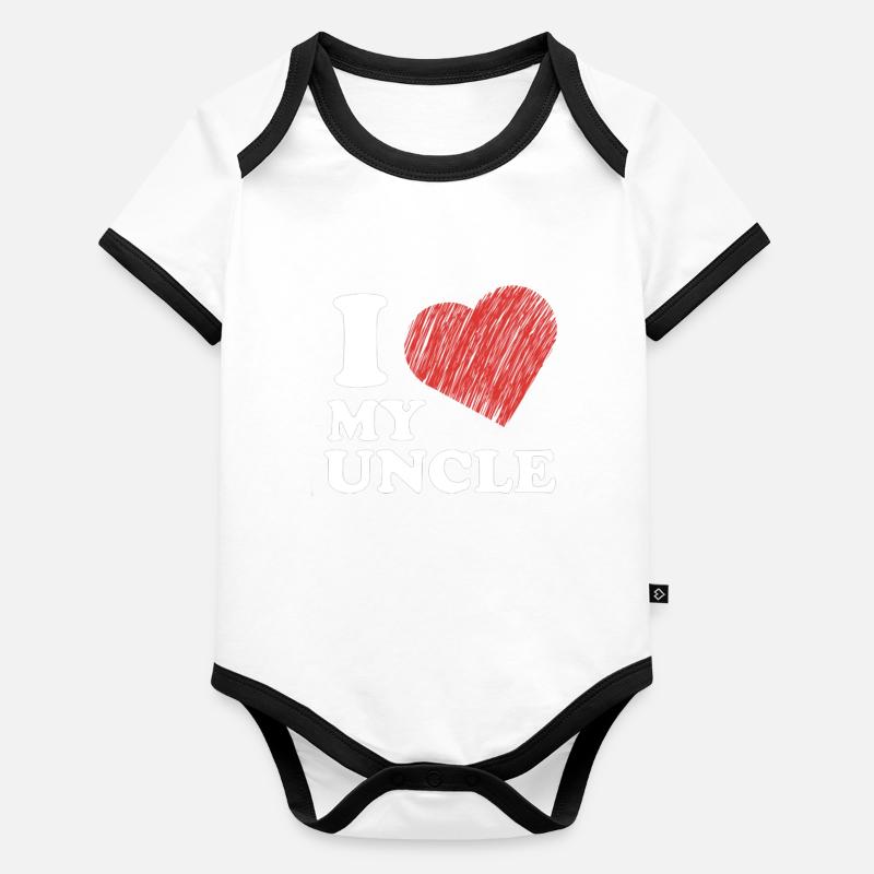 J'aime mon oncle Body Bébé bio contrasté manches courtes