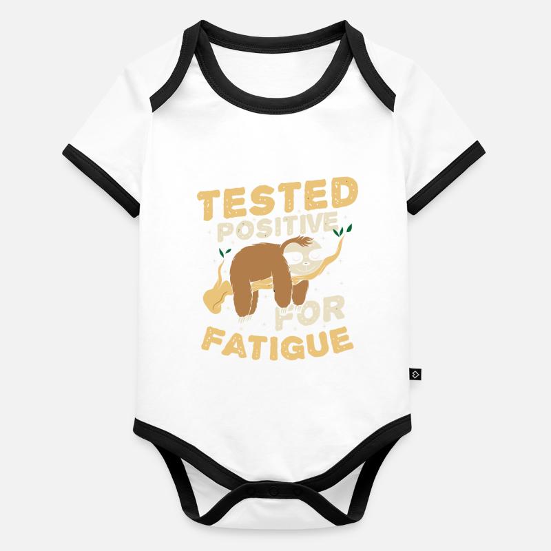 Testé positif à la fatigue Body Bébé bio contrasté manches courtes