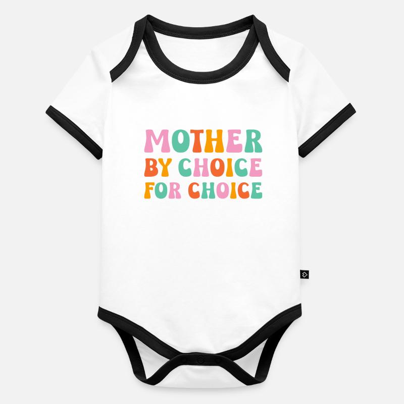 Mère par choix pour choix Body Bébé bio contrasté manches courtes