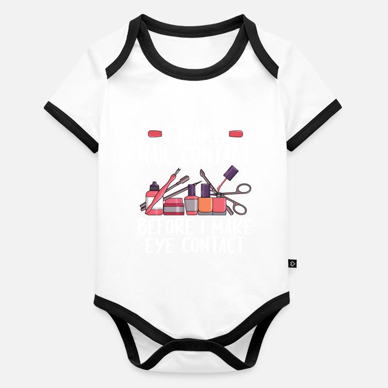 Fingernägel Baby Bio-Kurzarm-Kontrastbody