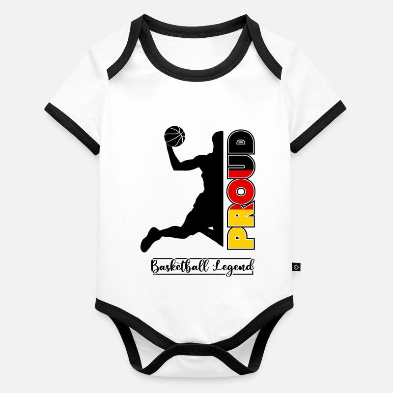Basketball legends Baby Bio-Kurzarm-Kontrastbody