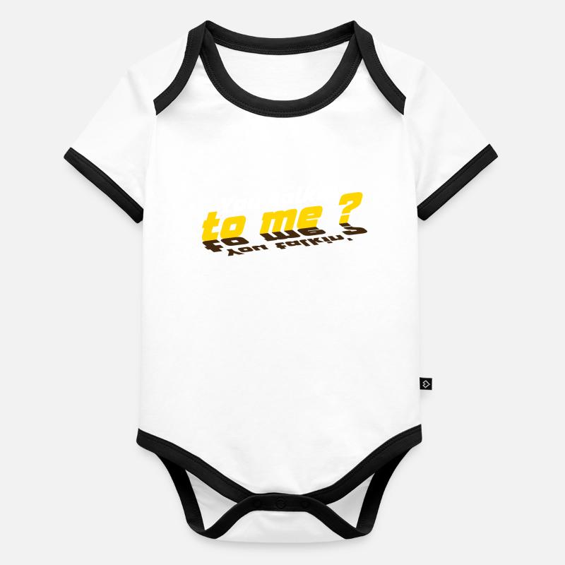 Du sprichst mit mir! Baby Bio-Kurzarm-Kontrastbody