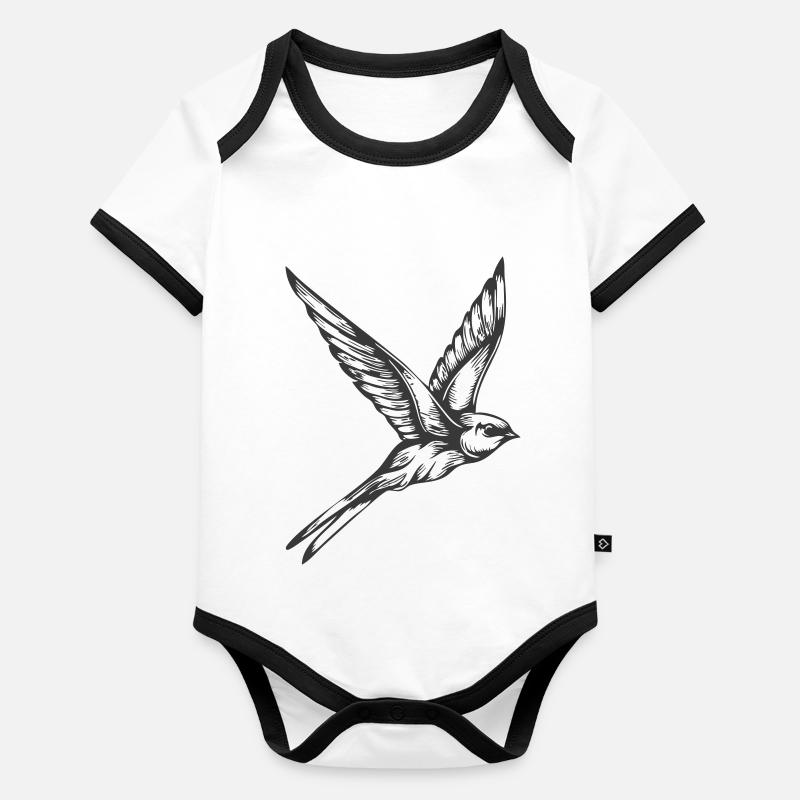 Avaler Body Bébé bio contrasté manches courtes