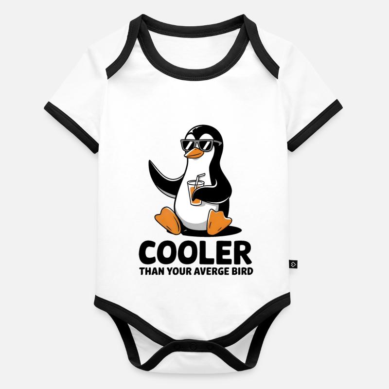 Plus cool que votre oiseau moyen Body Bébé bio contrasté manches courtes