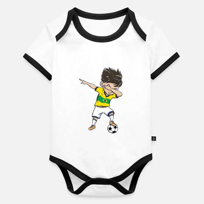  Brésil Don Dab Body Bébé bio contrasté manches courtes