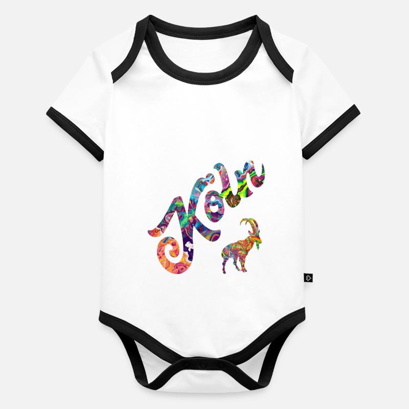 Geissbock Hennes Cologne Body Bébé bio contrasté manches courtes