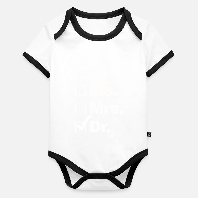 Funny Miss Ms Mrs Doktor Gift Shirt Baby Bio-Kurzarm-Kontrastbody