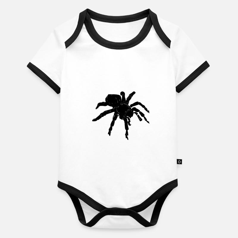 Filet chemise tarentule net Body Bébé bio contrasté manches courtes