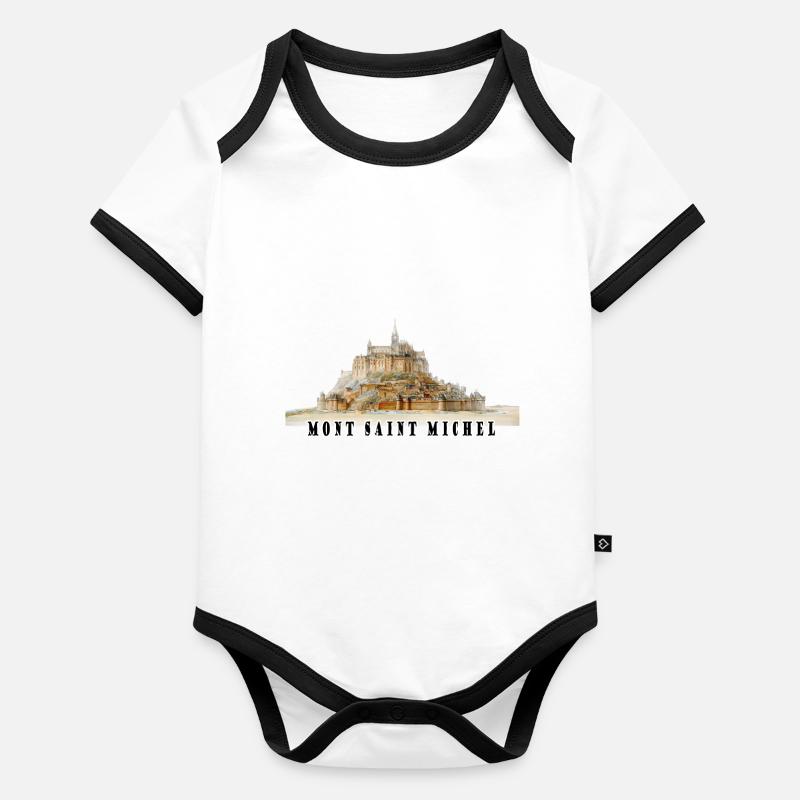 MONT SAINT MECHIL Body Bébé bio contrasté manches courtes