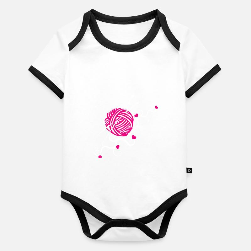 Stricken Baby Bio-Kurzarm-Kontrastbody