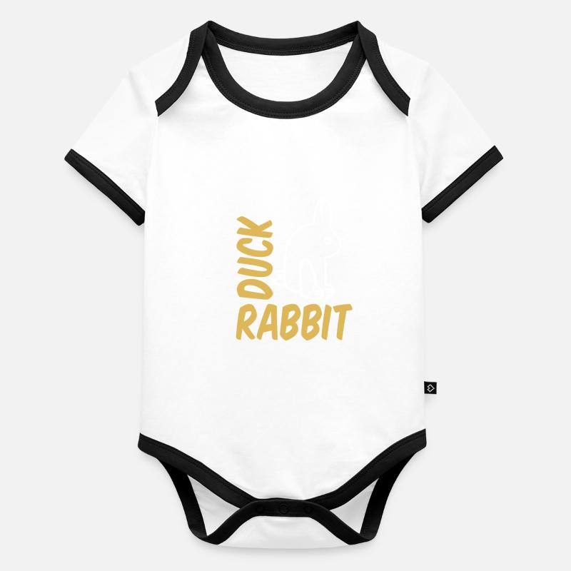 Duck Rabbit Graphics Organic Baby Contrasting Bodysuit