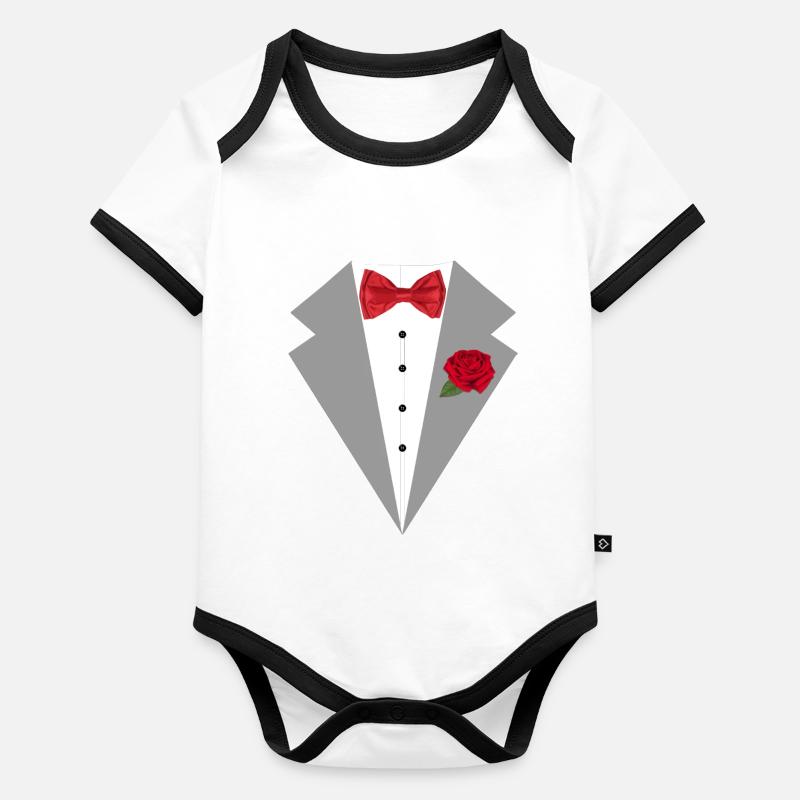wedding Organic Baby Contrasting Bodysuit