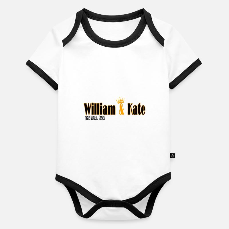 William Et Kate, Kate & William Le Saga Royal Body Bébé bio contrasté manches courtes