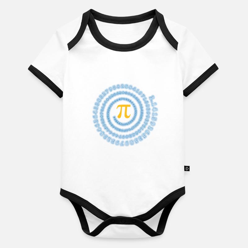 Pi Symbol Zeichen Mathematik Mathe Geschenk Baby Bio-Kurzarm-Kontrastbody