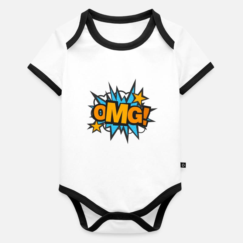 OMG Body Bébé bio contrasté manches courtes