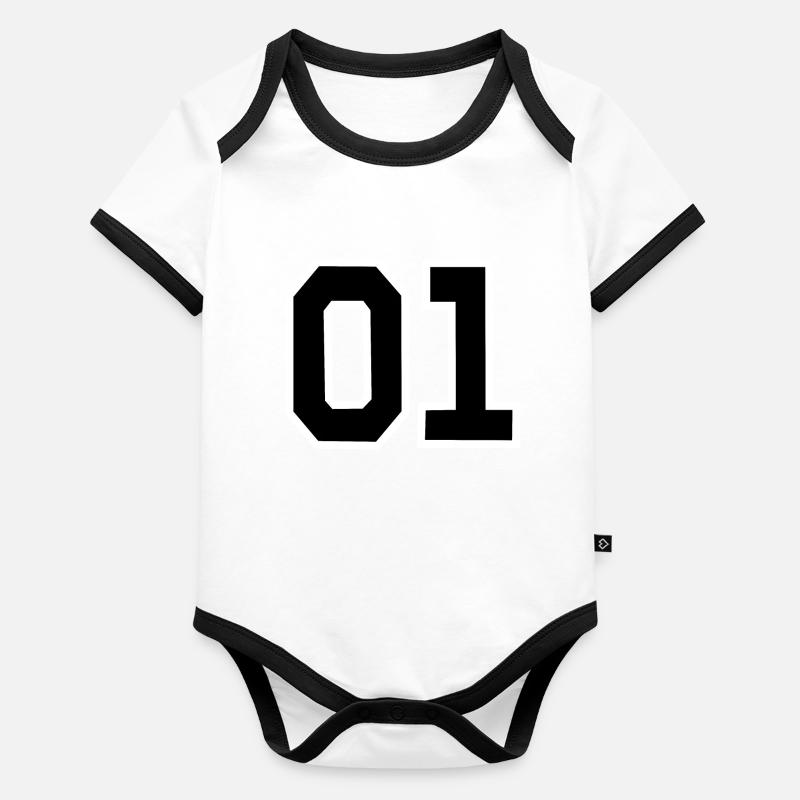 01 Body Bébé bio contrasté manches courtes