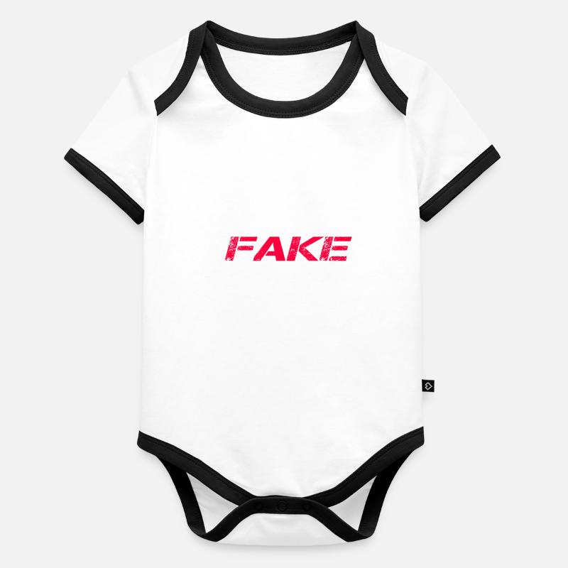 faux Body Bébé bio contrasté manches courtes