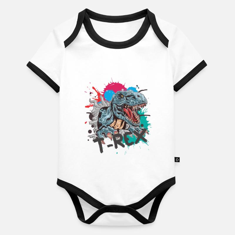 T-Rex Organic Baby Contrasting Bodysuit