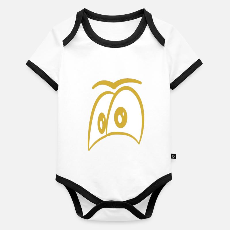 Gold Auge Baby Bio-Kurzarm-Kontrastbody