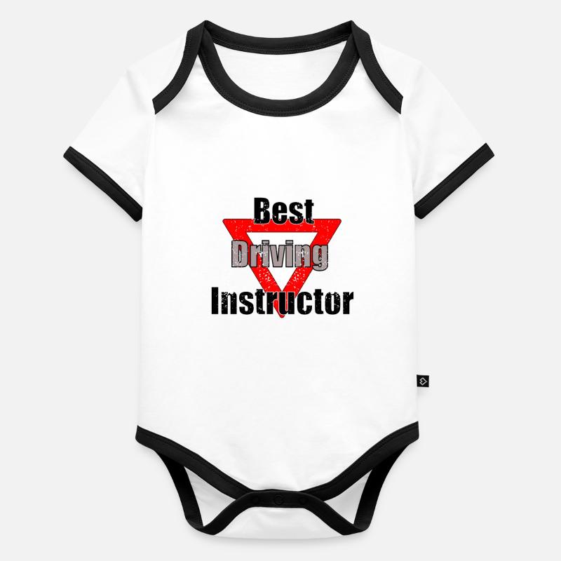 cool driving instructor driving school driving instructor gift Organic Baby Contrasting Bodysuit