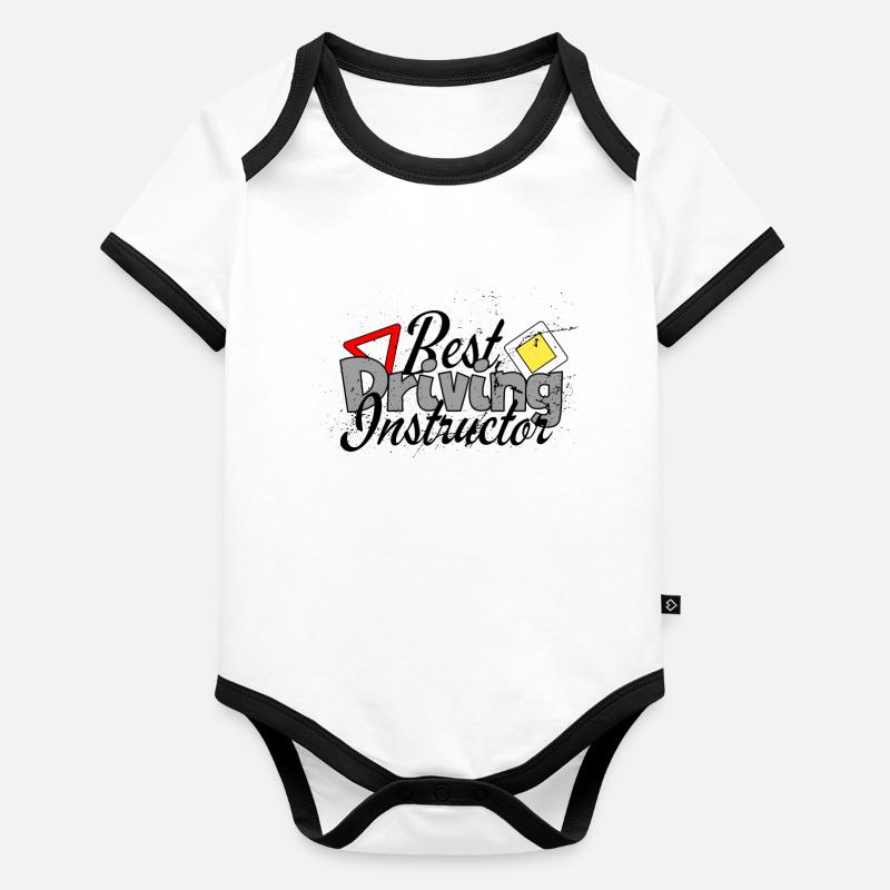 cool driving instructor driving school driving instructor gift Organic Baby Contrasting Bodysuit