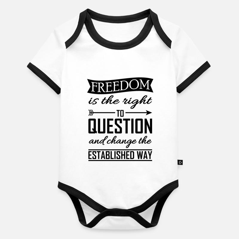 Freiheit Baby Bio-Kurzarm-Kontrastbody