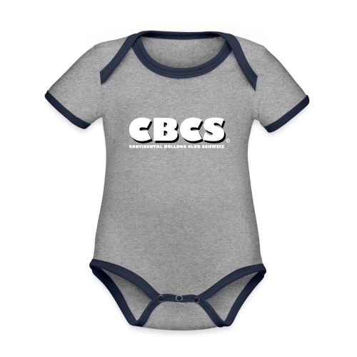 CBCS Wortmarke negativ - Baby Bio-Kurzarm-Kontrastbody