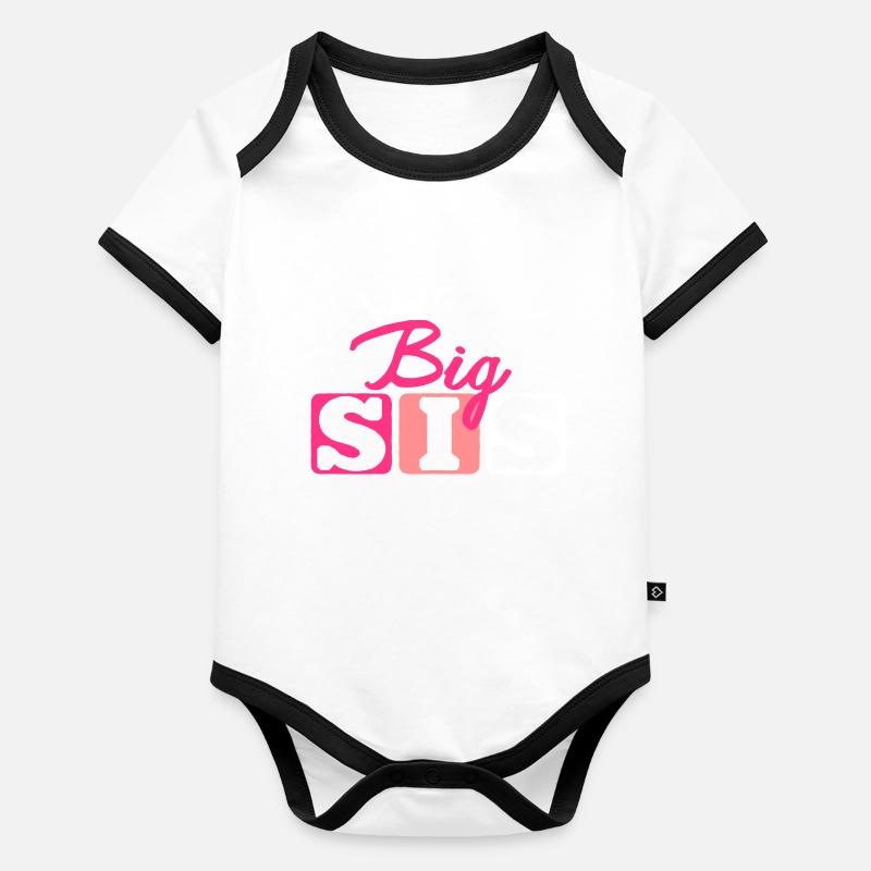 Big Sis Baby Bio-Kurzarm-Kontrastbody