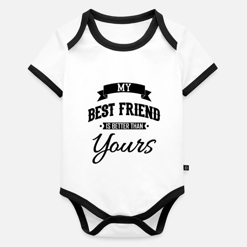 Meilleurs amis BFF Body Bébé bio contrasté manches courtes