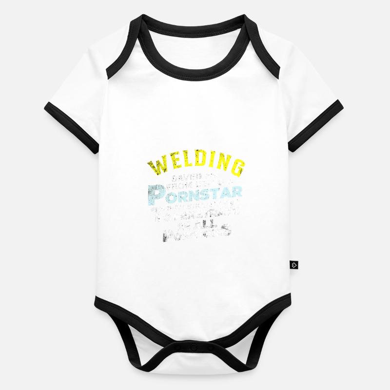 Welding Funny Gift Welder Organic Baby Contrasting Bodysuit