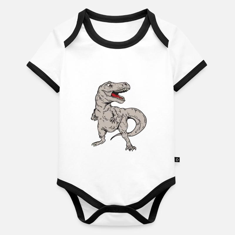 T-Rex Body Bébé bio contrasté manches courtes