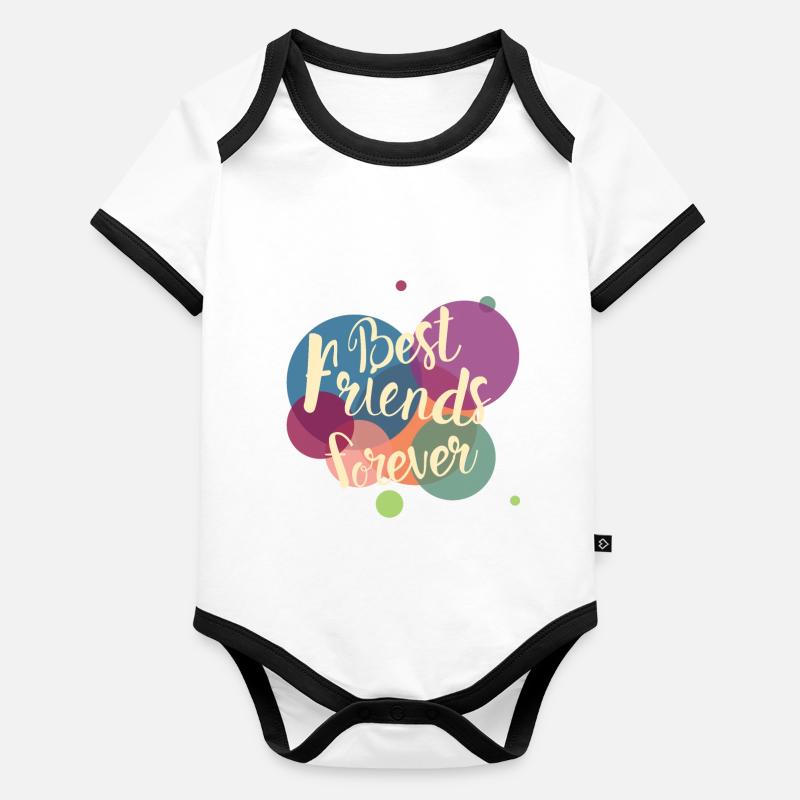 Best Friends Forever Organic Baby Contrasting Bodysuit