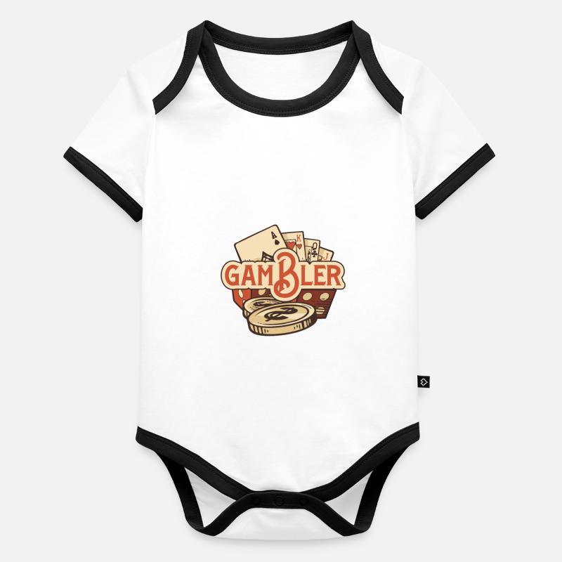 Spieler Baby Bio-Kurzarm-Kontrastbody