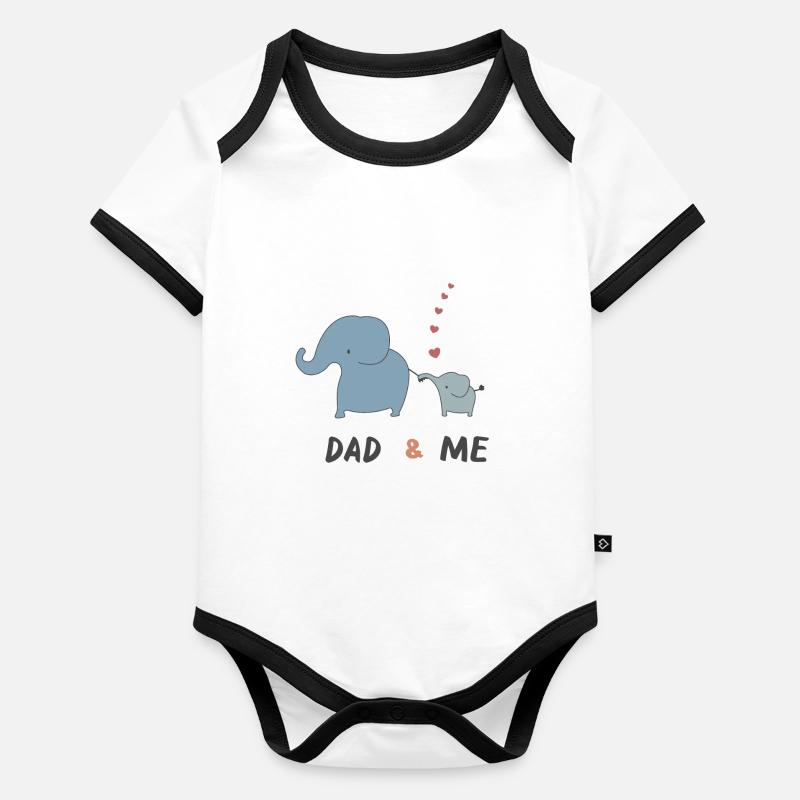 Bester Papa Baby Bio-Kurzarm-Kontrastbody